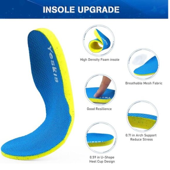 YESKIS Toddler Light Up Shoes Boys LED Flashing Lightweight Mesh Toddler Size 9 - Picture 4 of 4